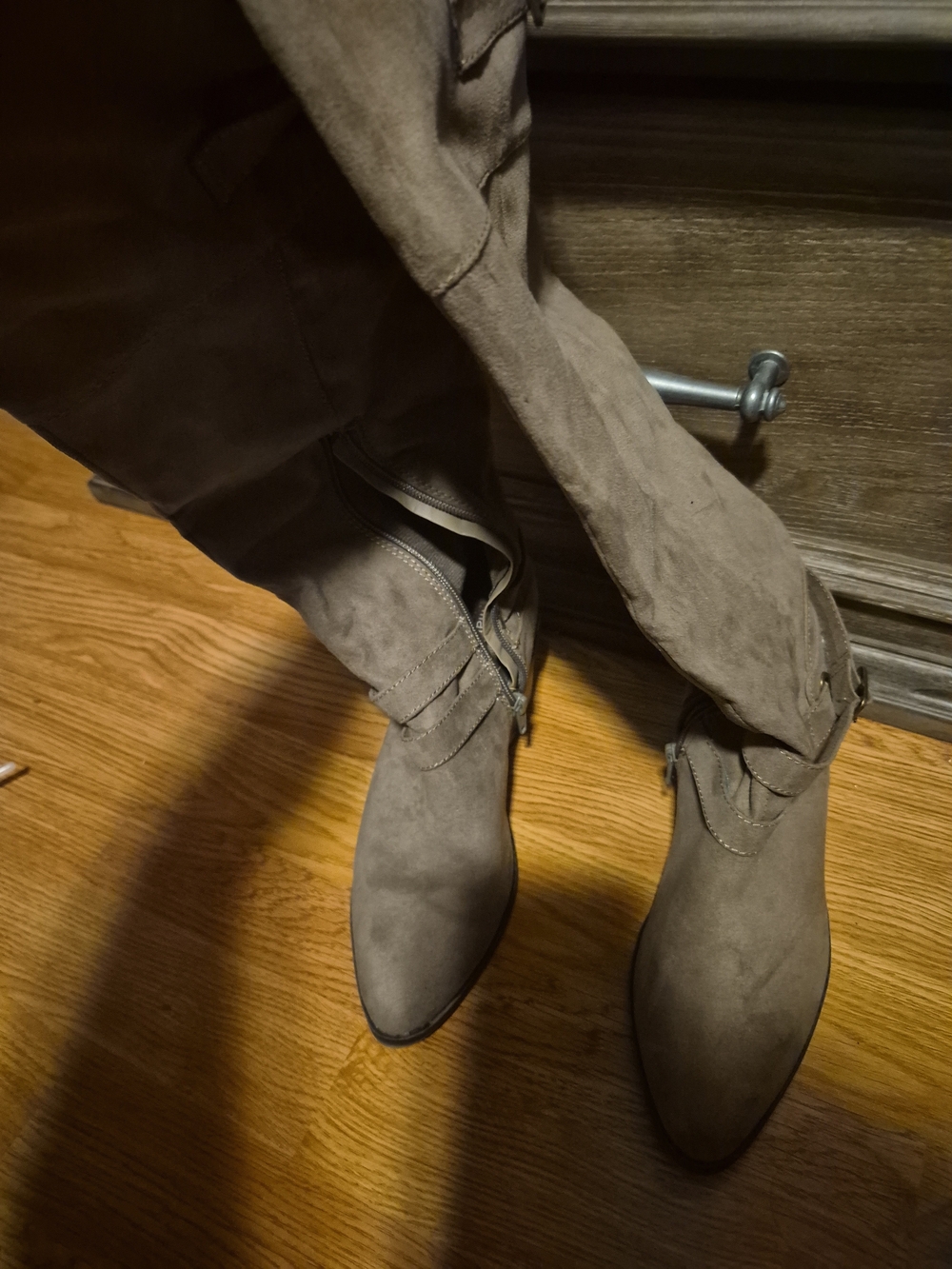 Maurices Grey Riding Boots Size 8.5M